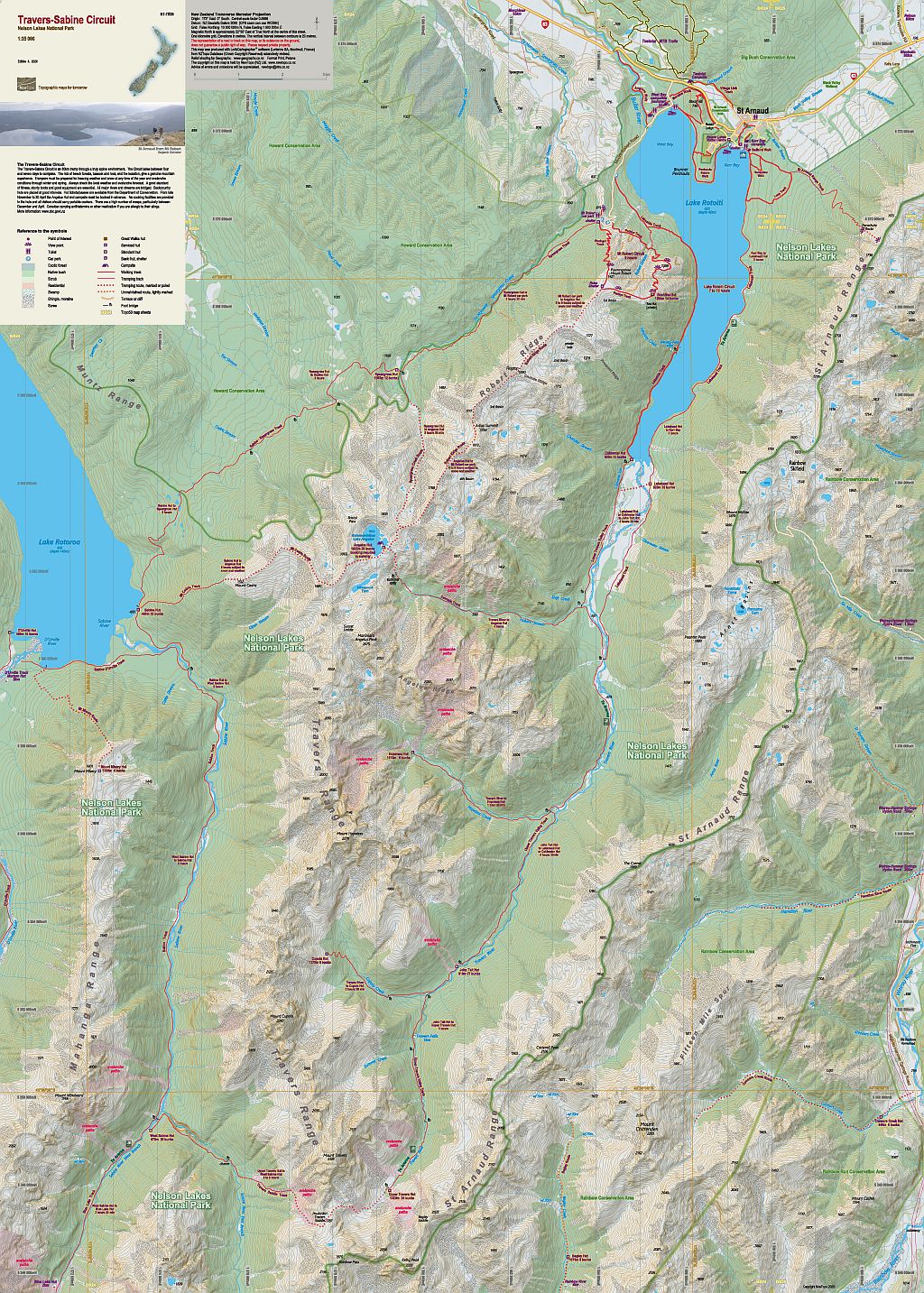 Newtopo Nelson Lakes Travers Sabine Circuit 7437